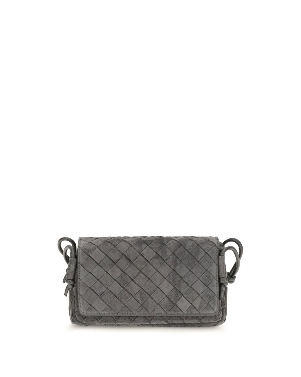 Bottega Veneta Gray Notturno Clutch Obsidian