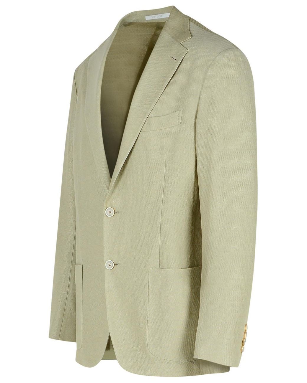 Eleventy Green Cream Cotton Blend Blazer for men