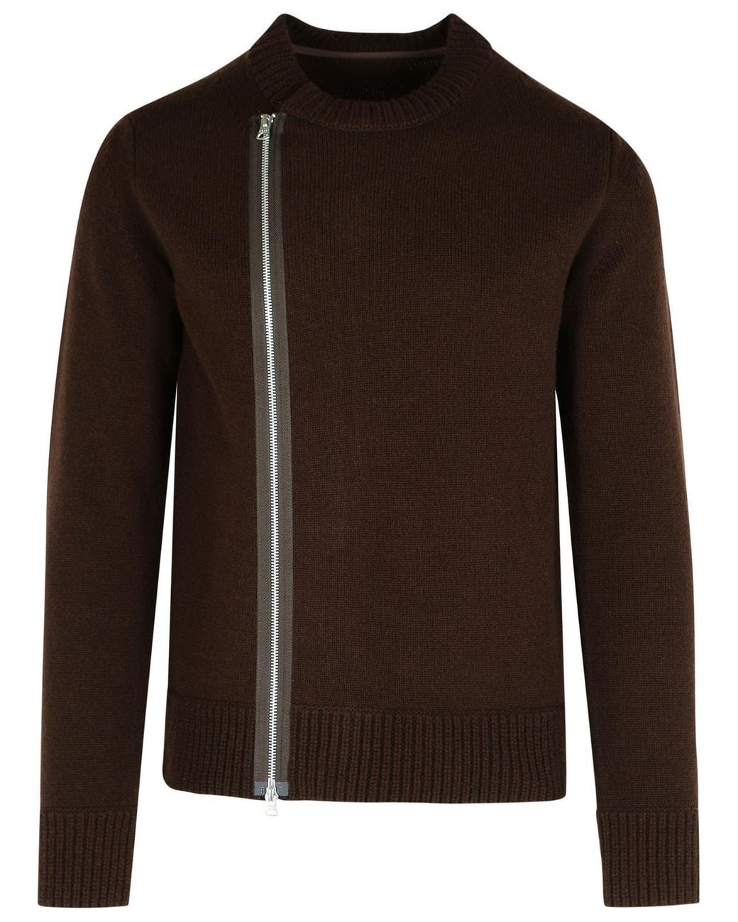 Sacai Brown Wool Sweater for men