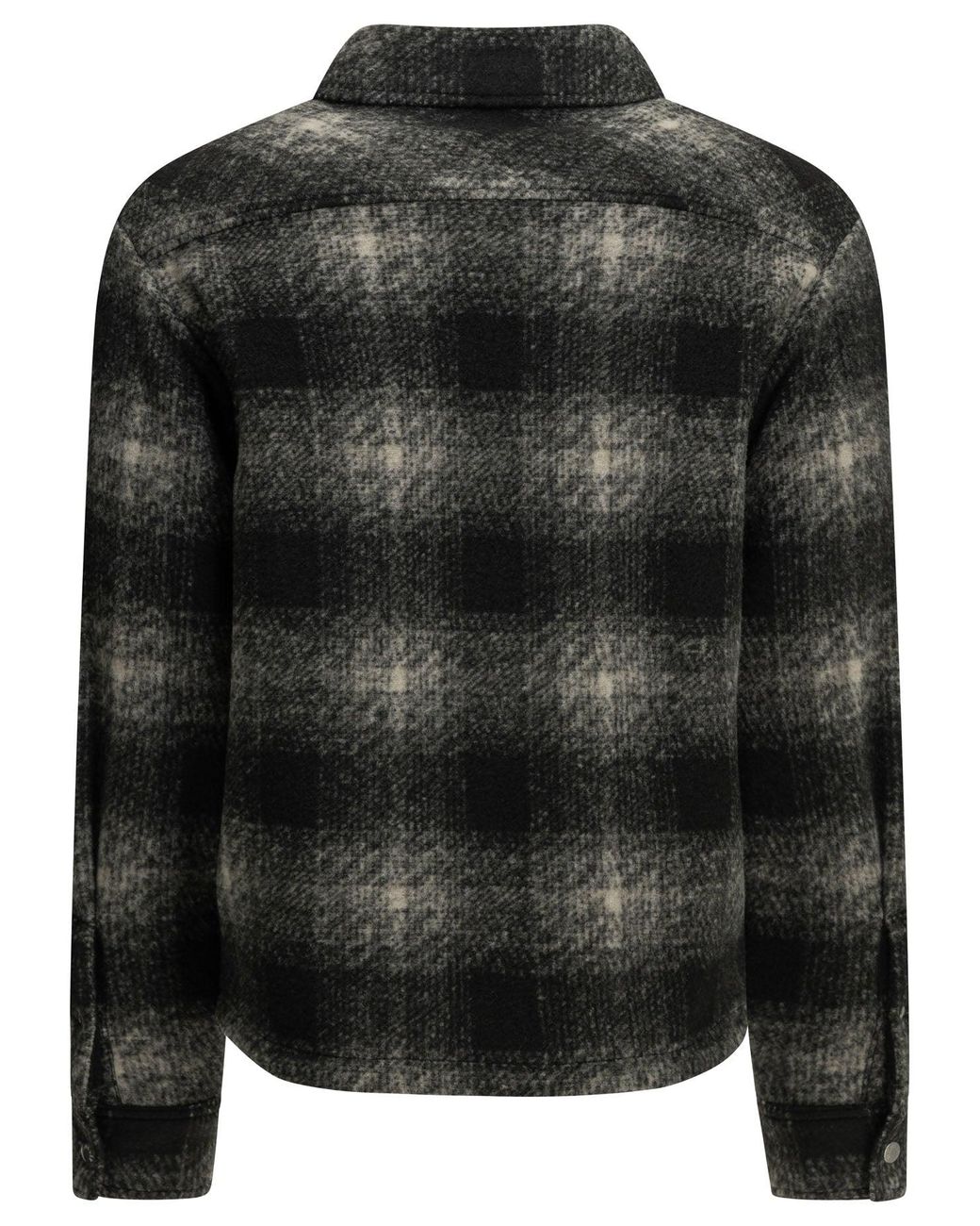 Moncler Black Checkered Overshirt Jacket for men