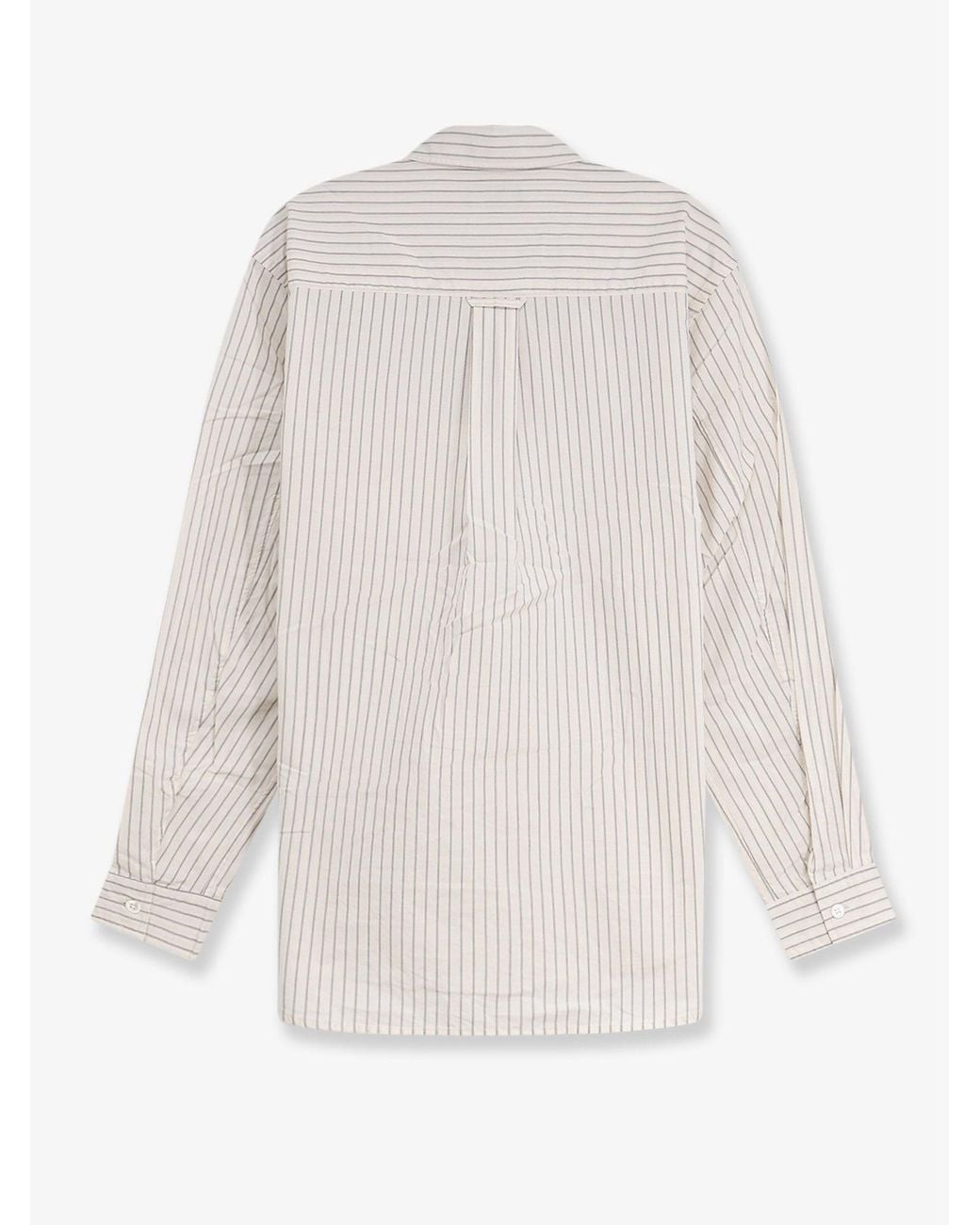 Stussy White Standard Striped Cotton Shirt for men