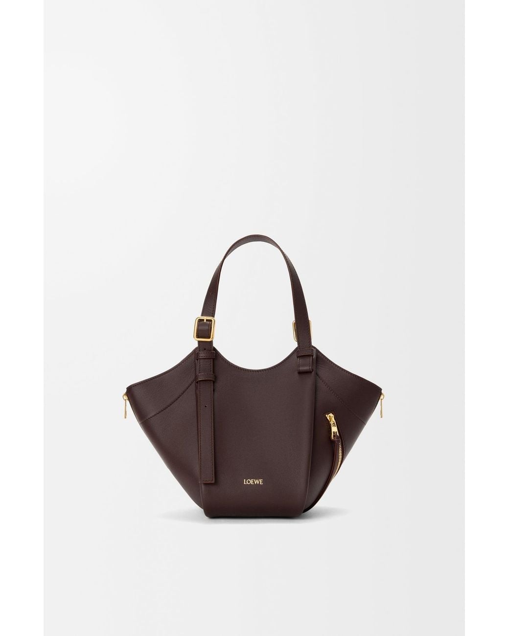 Loewe Brown Hammock Flip Mini Shoulder Bag Dark Chestnut
