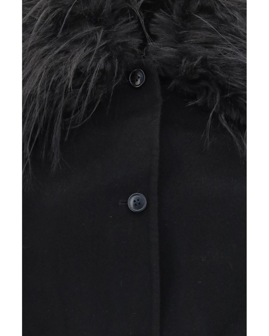 Loulou de Saison Black Rafe Jacket Faux-Fur Collar