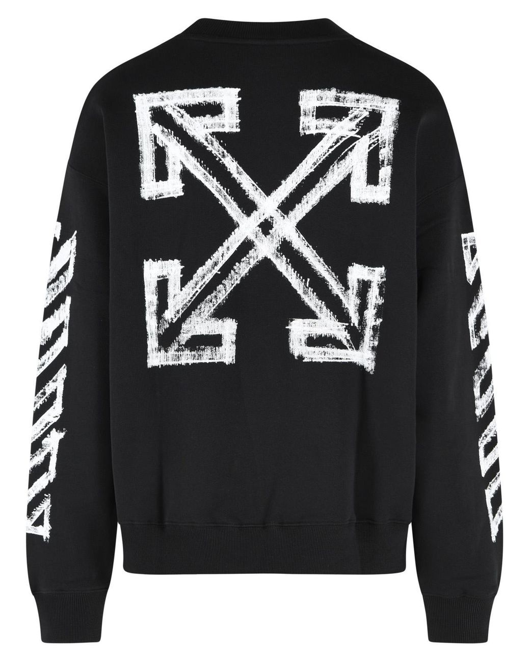 Off-White c/o Virgil Abloh Black 'Motion Arrow' Cotton Sweatshirt for men