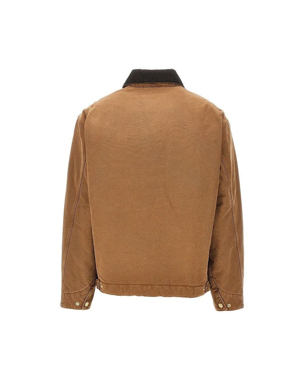 Carhartt Brown 'Og Detroit' Canvas Jacket for men