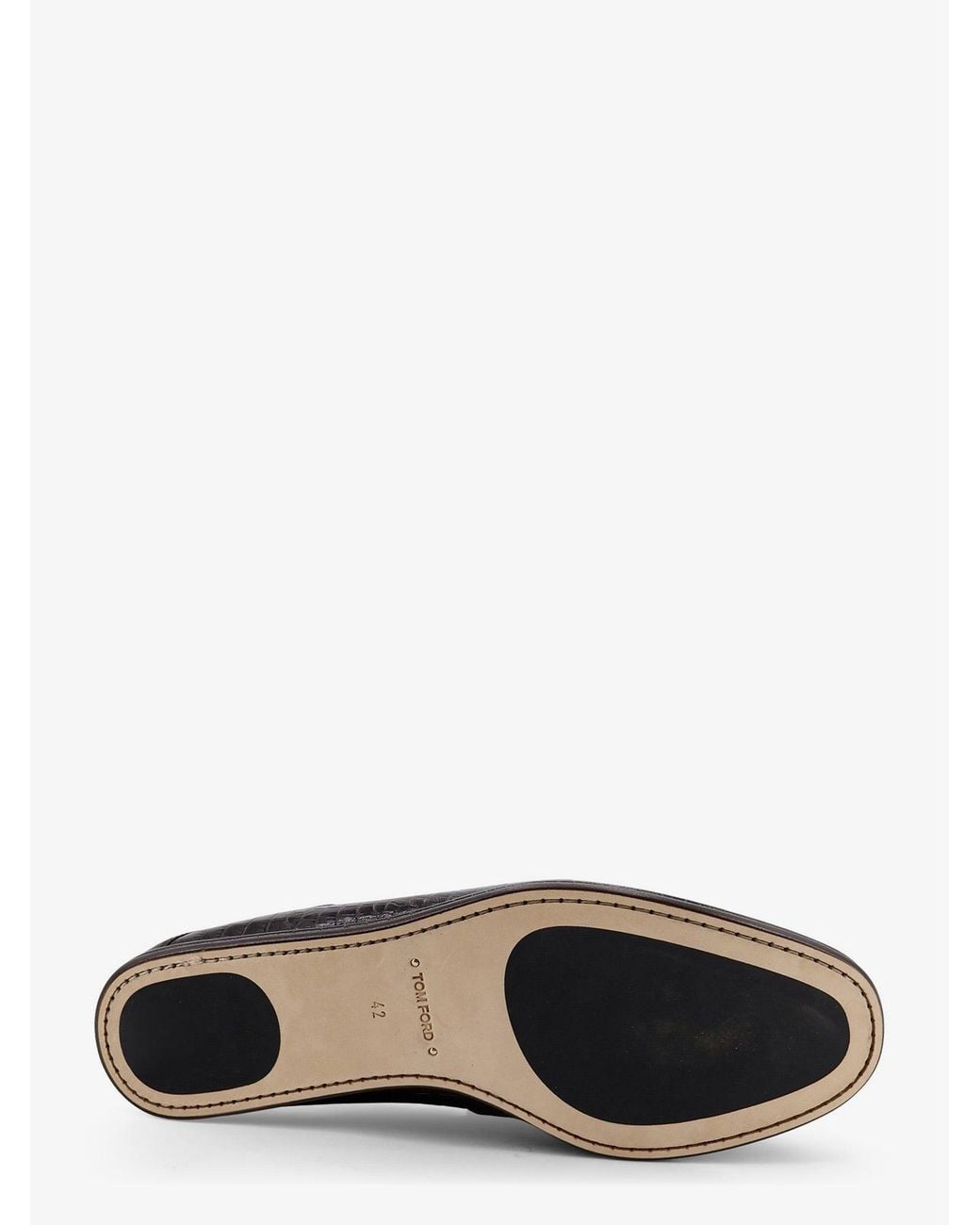 Tom Ford White Crocodile-Print Leather Loafers for men
