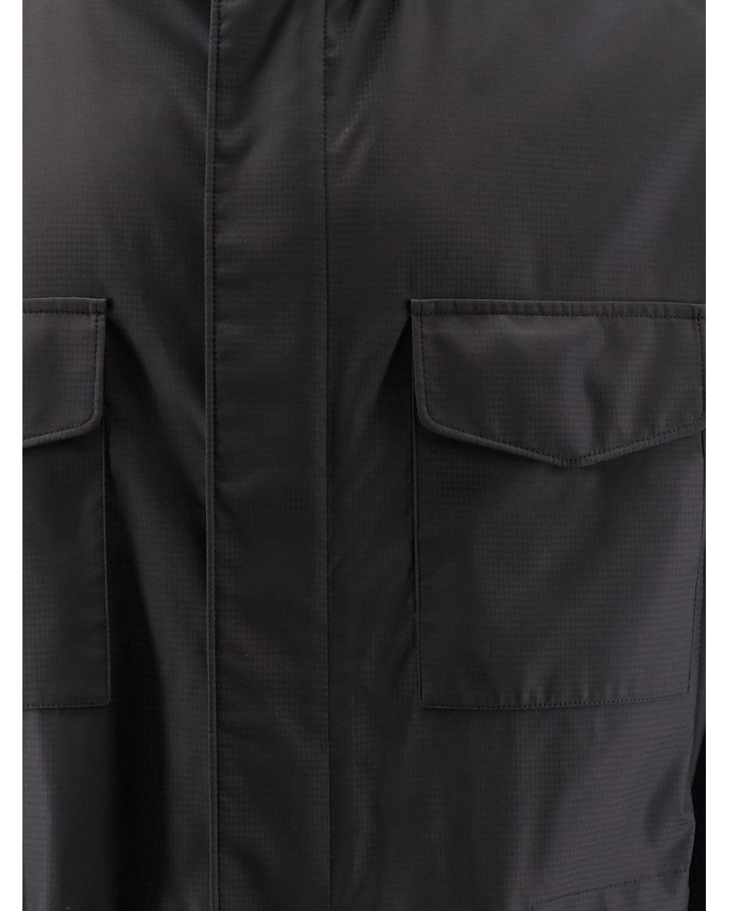 Loro Piana Gray Traveller Field Jacket With Pied-De-Poule Pattern for men