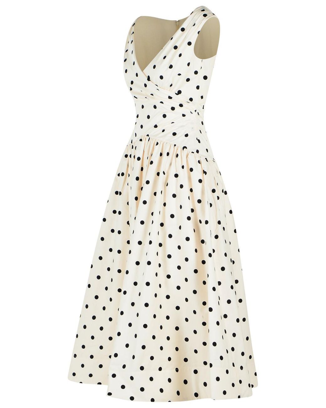 Self-Portrait White Self Portrait 'Polka Dot' Cream Cotton Dress