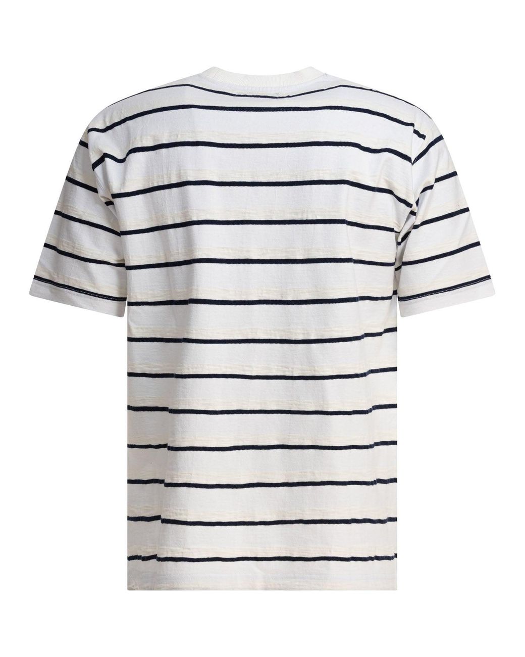 Beams Plus White Striped T-Shirt T-Shirts for men