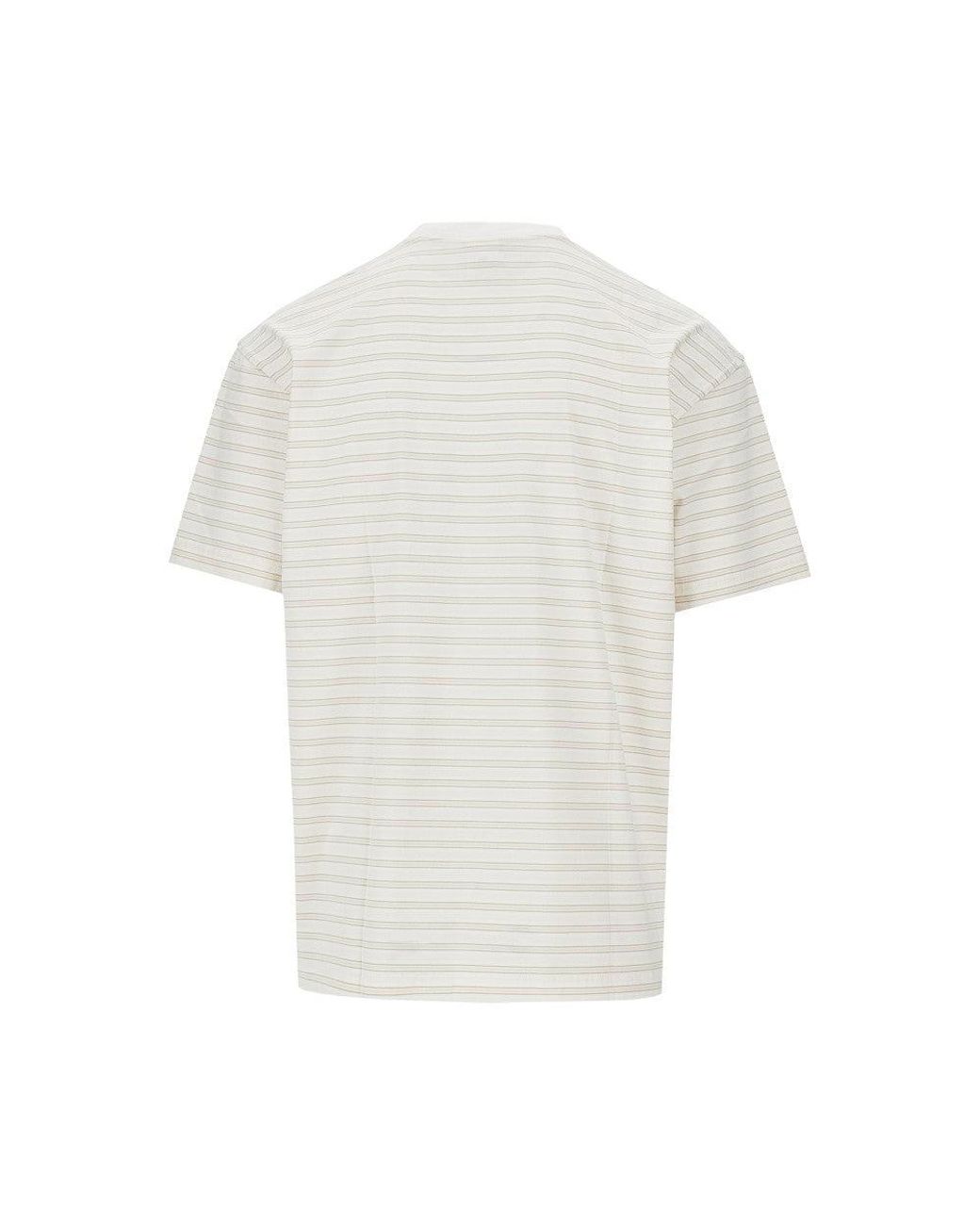 POLAR SKATE White Striped Jersey T-Shirt