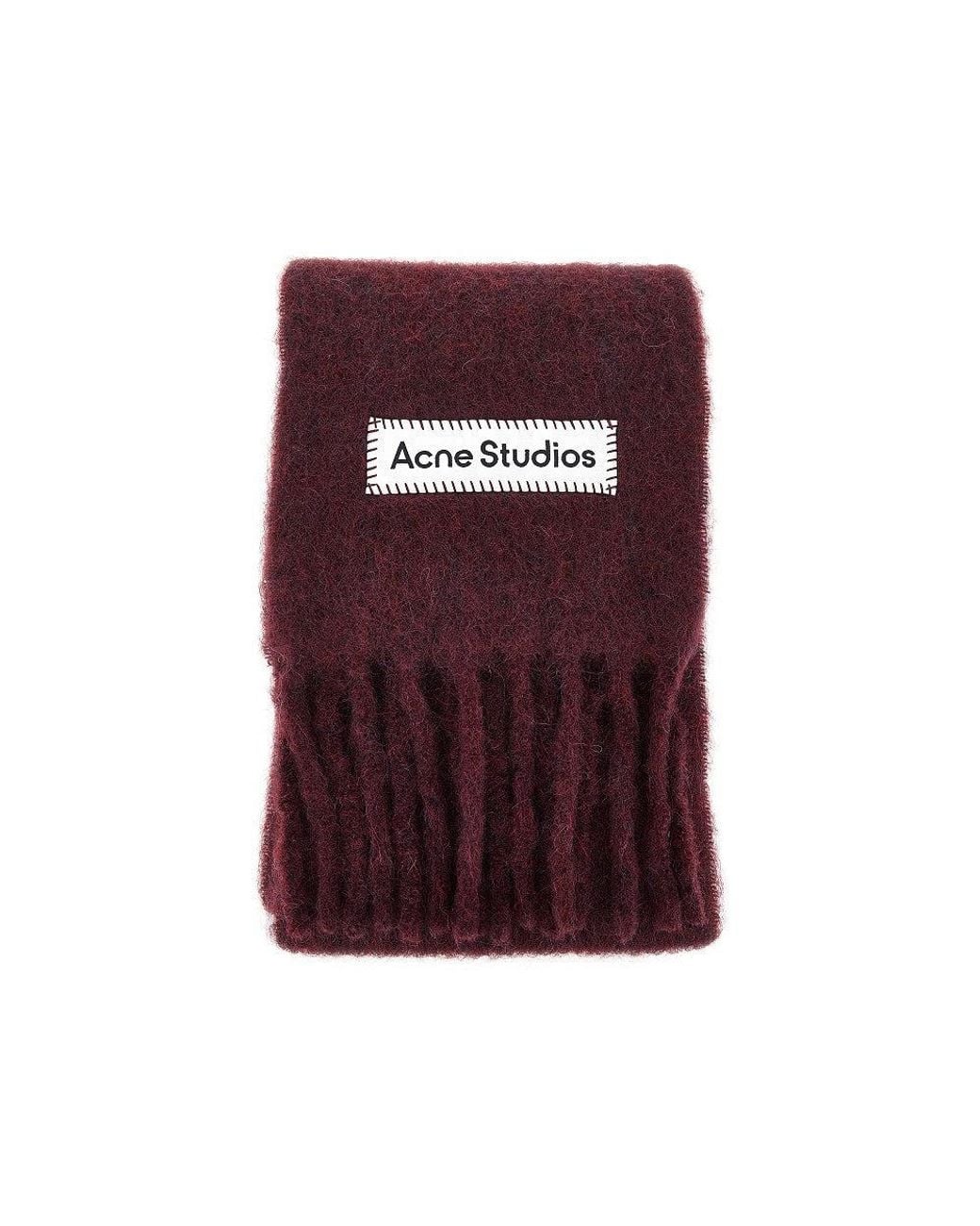 Acne Purple Mohair-Blend Scarf