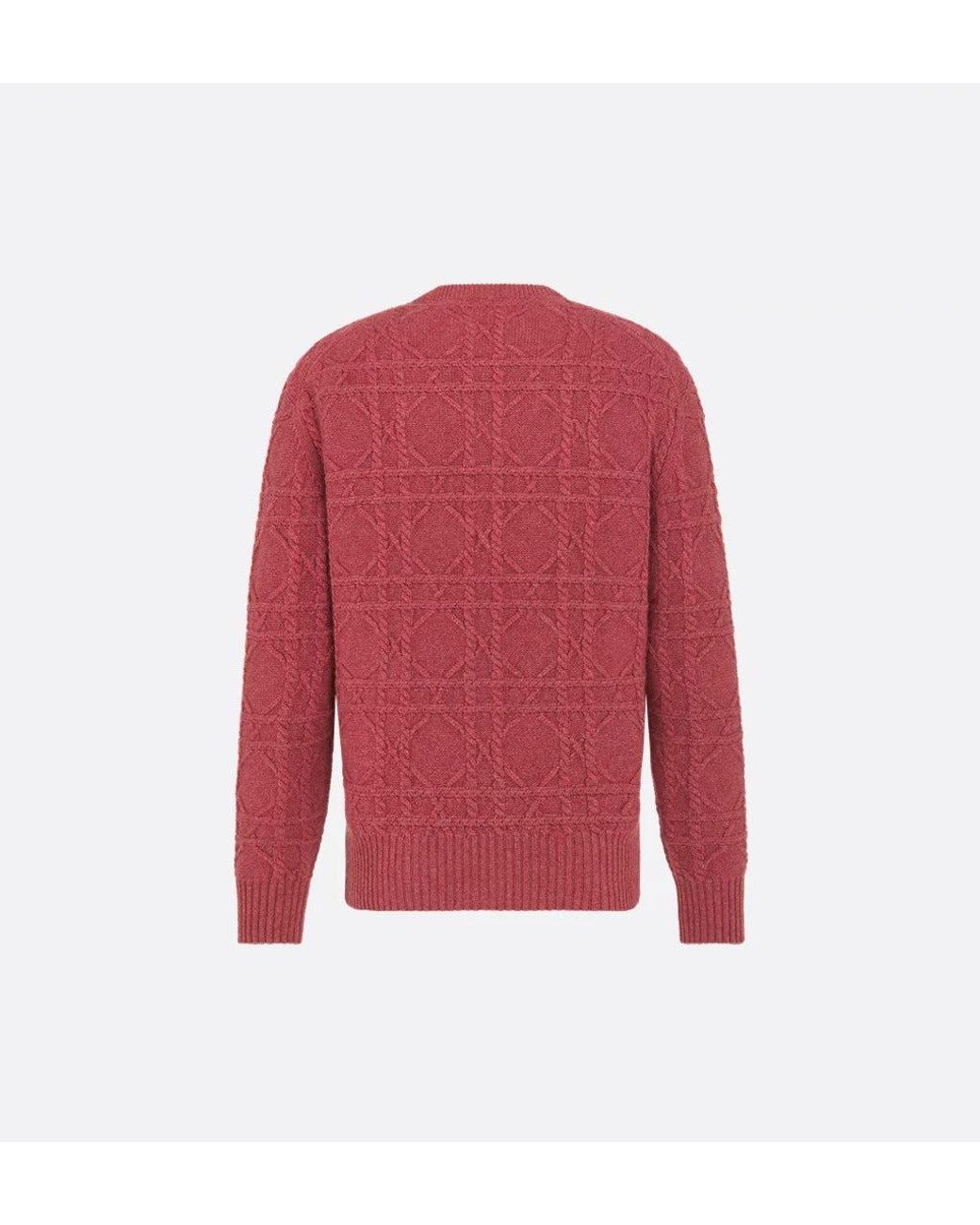 Dior Red Icons Cannage" Crewneck Sweater for men