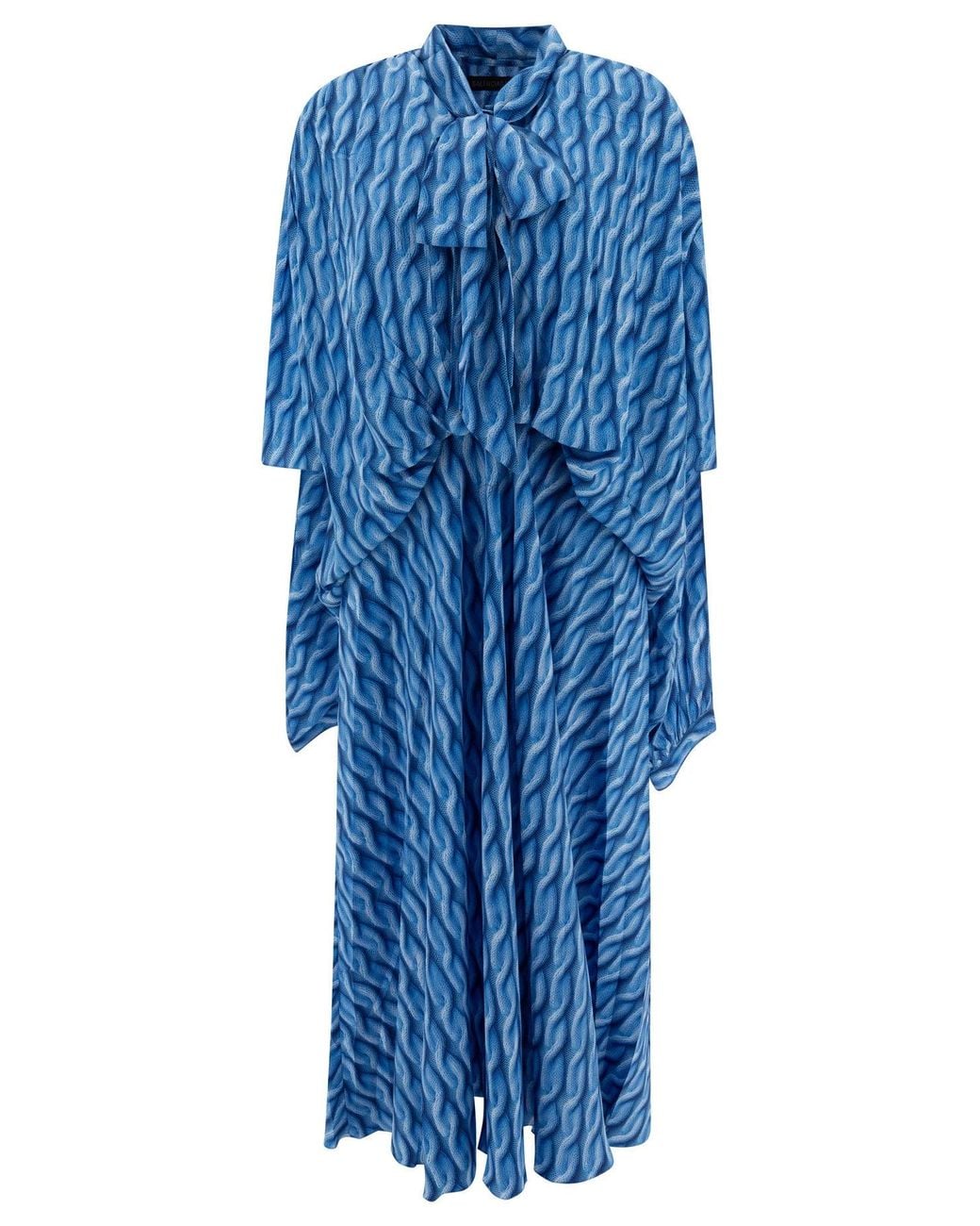 Balenciaga Blue Printed Dress