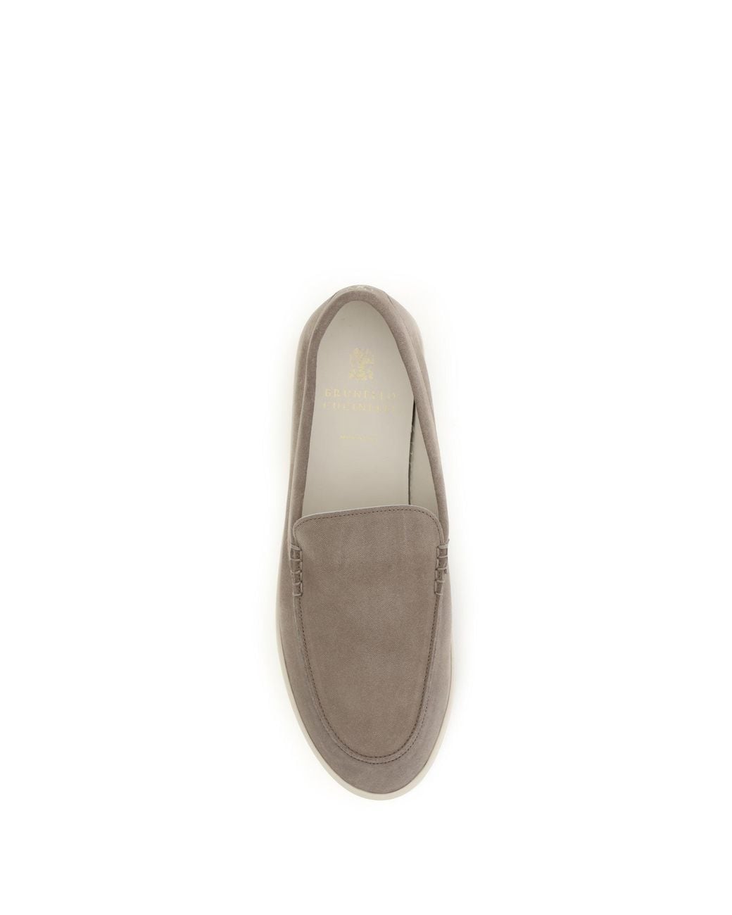 Brunello Cucinelli Gray Suede Loafers for men