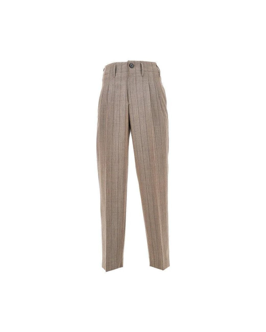 AMI Natural Wool Pants With Darts for men