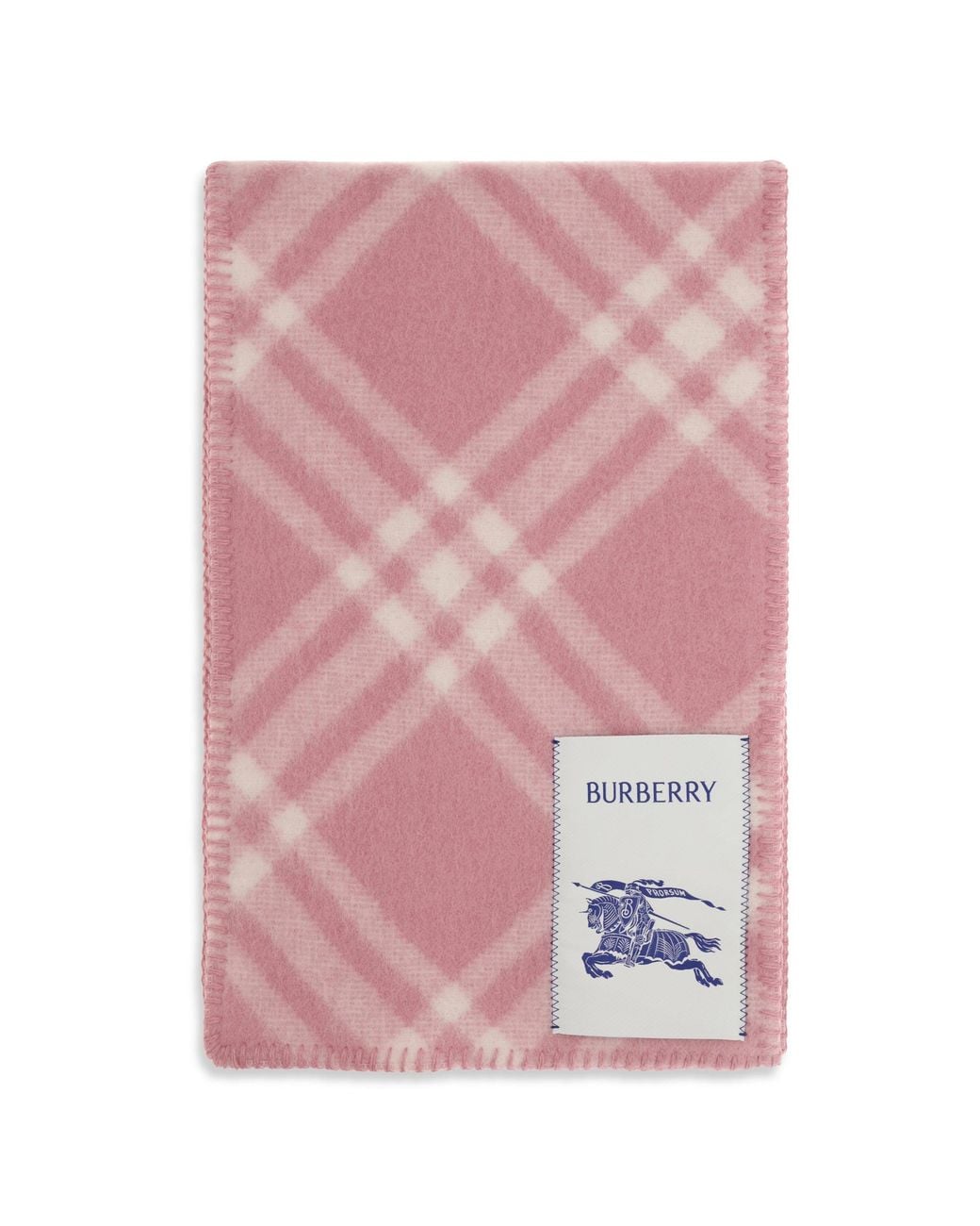 Burberry Pink Check Wool Scarf Sugar