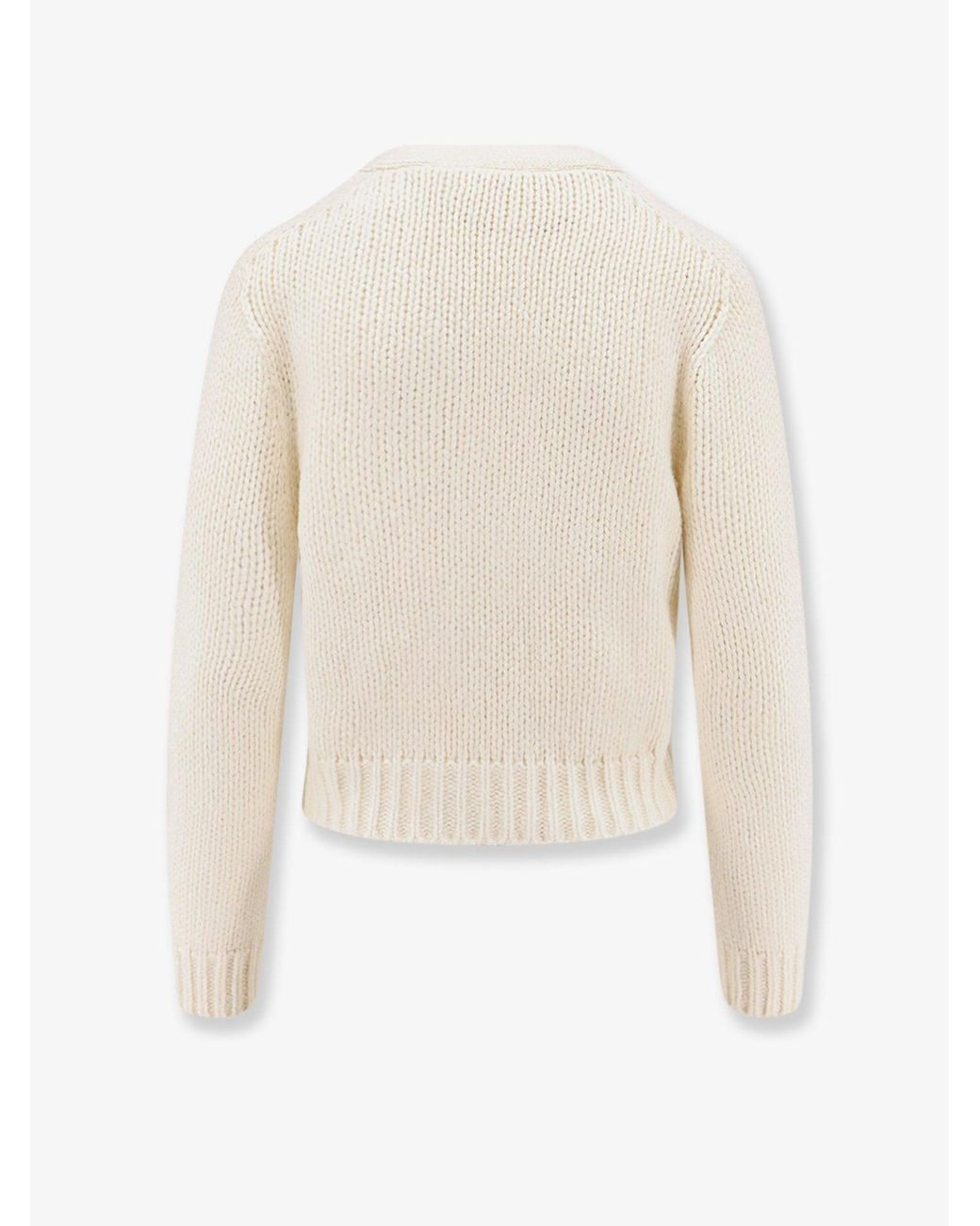 Céline White Silk And Cashmere Cardigan