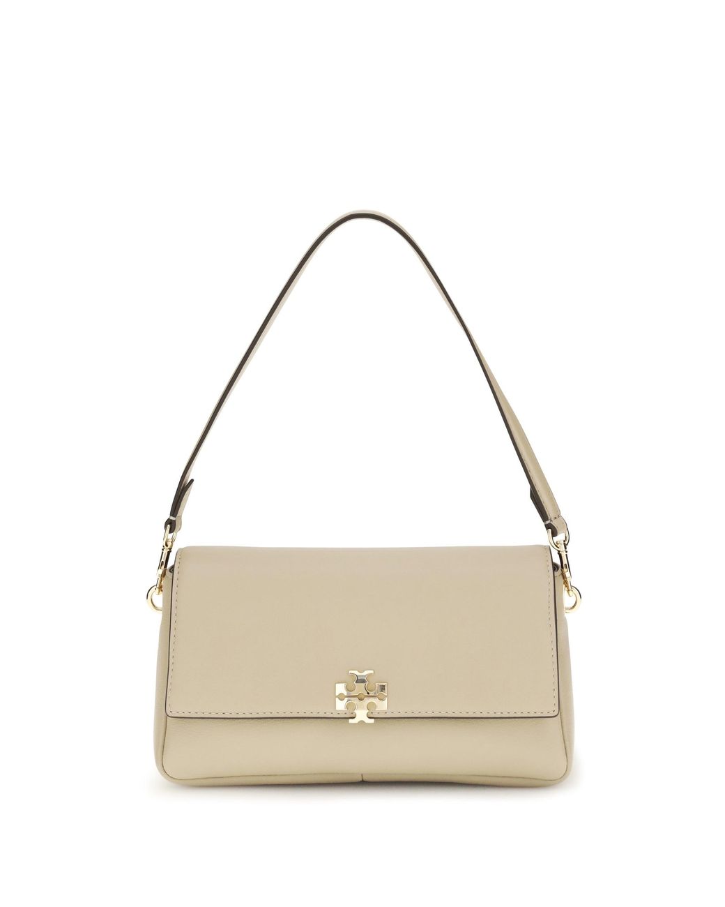Tory Burch White Small Charlie Shoulder Bag Soft Cement