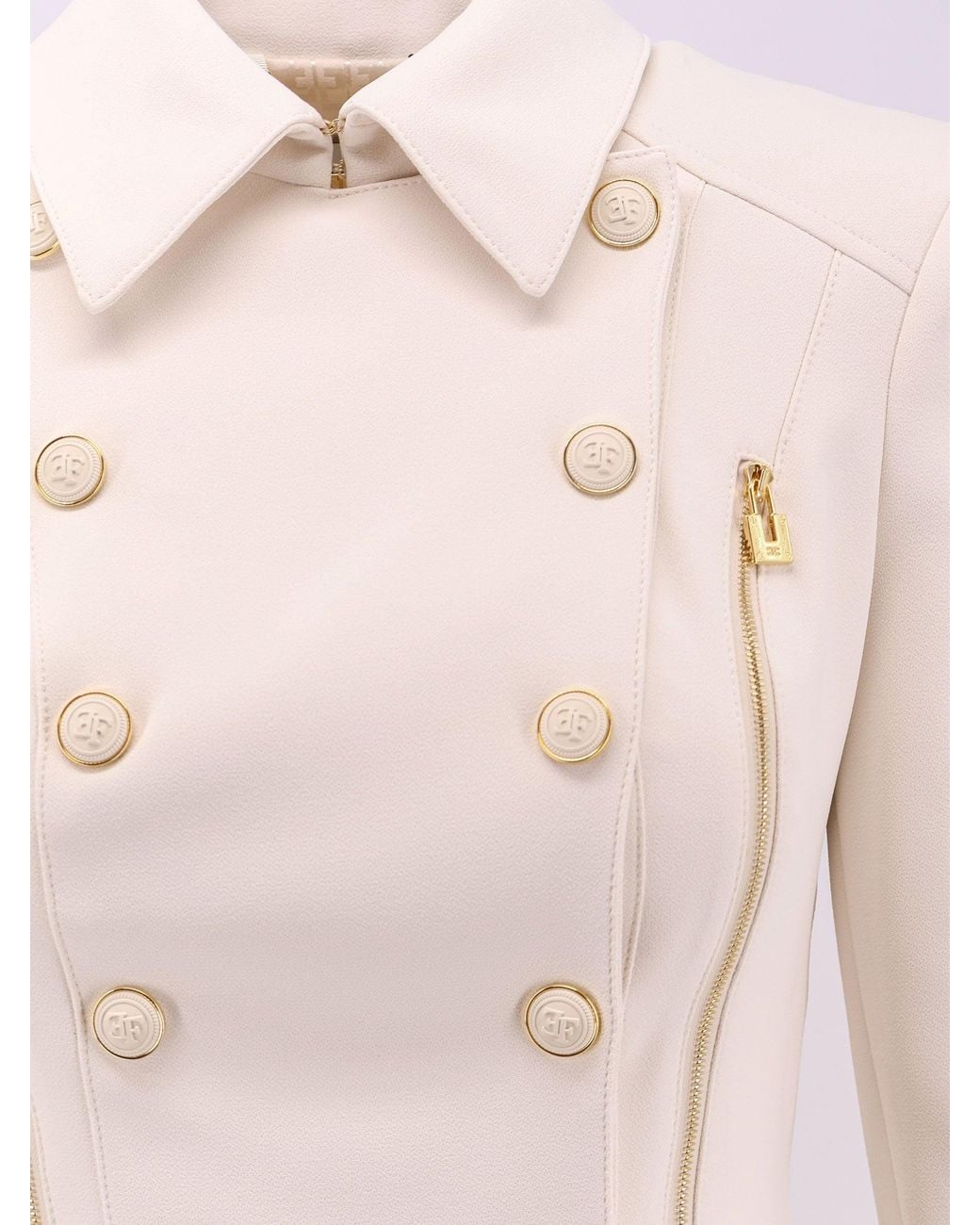 Elisabetta Franchi Pink Cropped Blazer