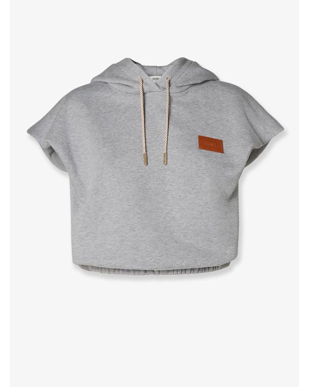 Fendi Gray Essntia Cotton Jersey Sweatshirt