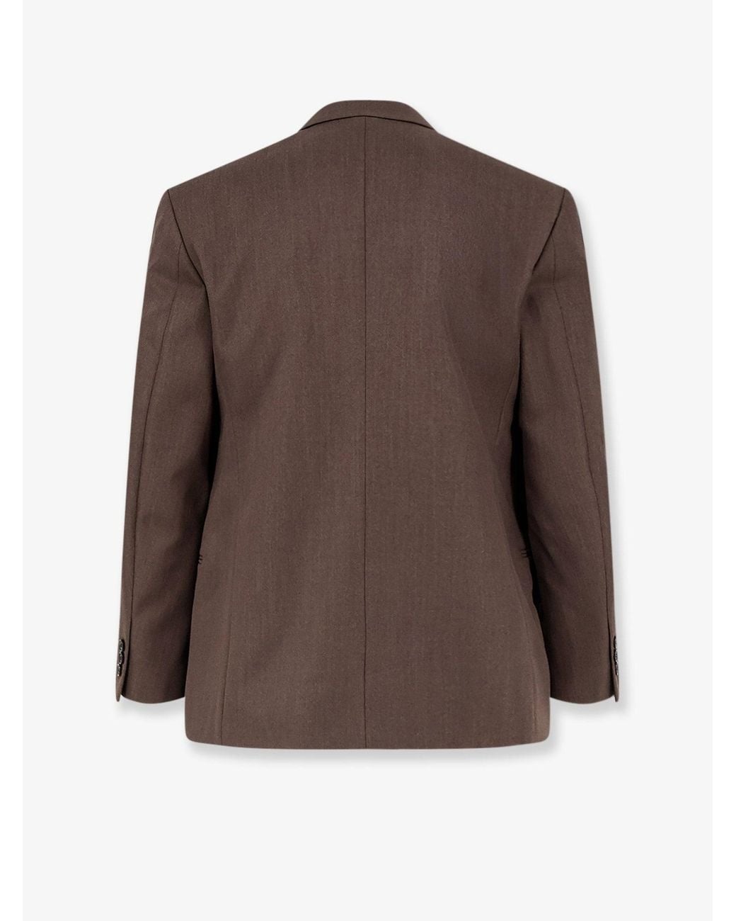 TONYWACK Brown Wool Blend Blazer for men