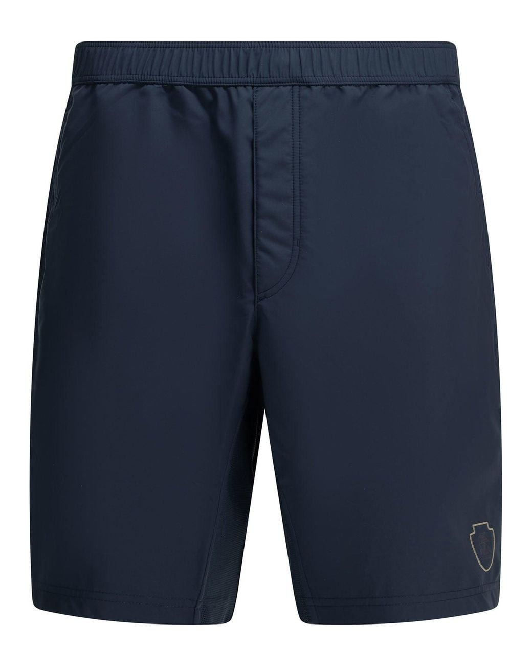 Brunello Cucinelli Blue Logo Shorts for men