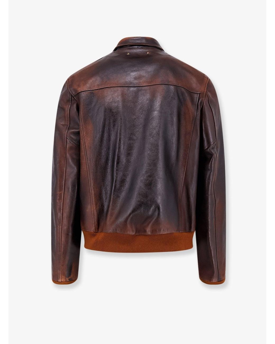 Golden Goose Deluxe Brand Brown Deluxe Leather Jacket for men