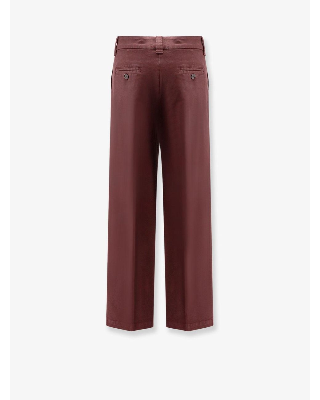 Aspesi Red Cotton Trousers