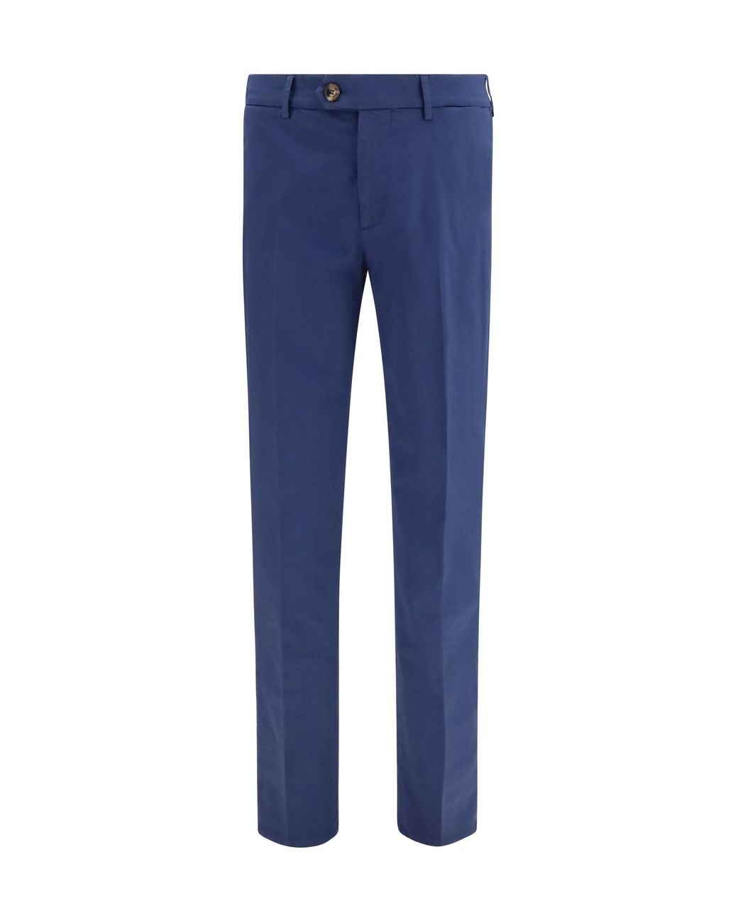 Brunello Cucinelli Blue Cotton Pants for men
