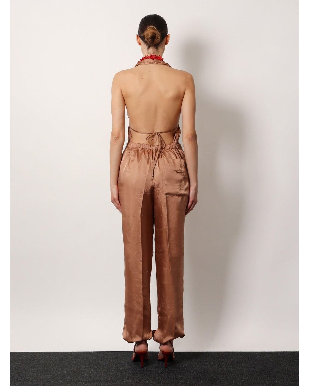 Dries Van Noten Natural Penra Viscose Trousers