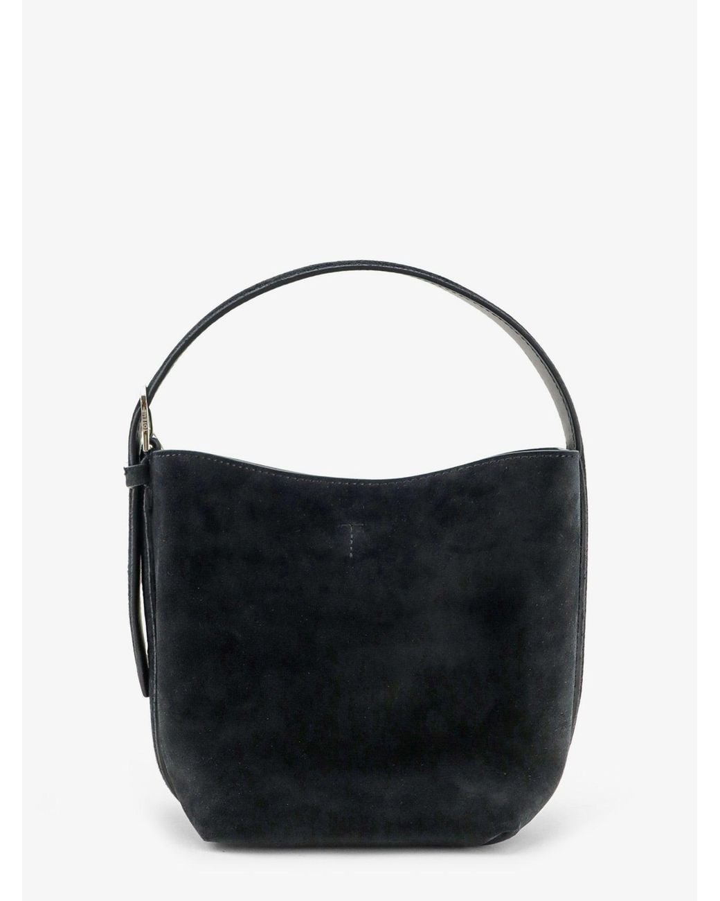 Totême Black Small Belted Suede Handbag