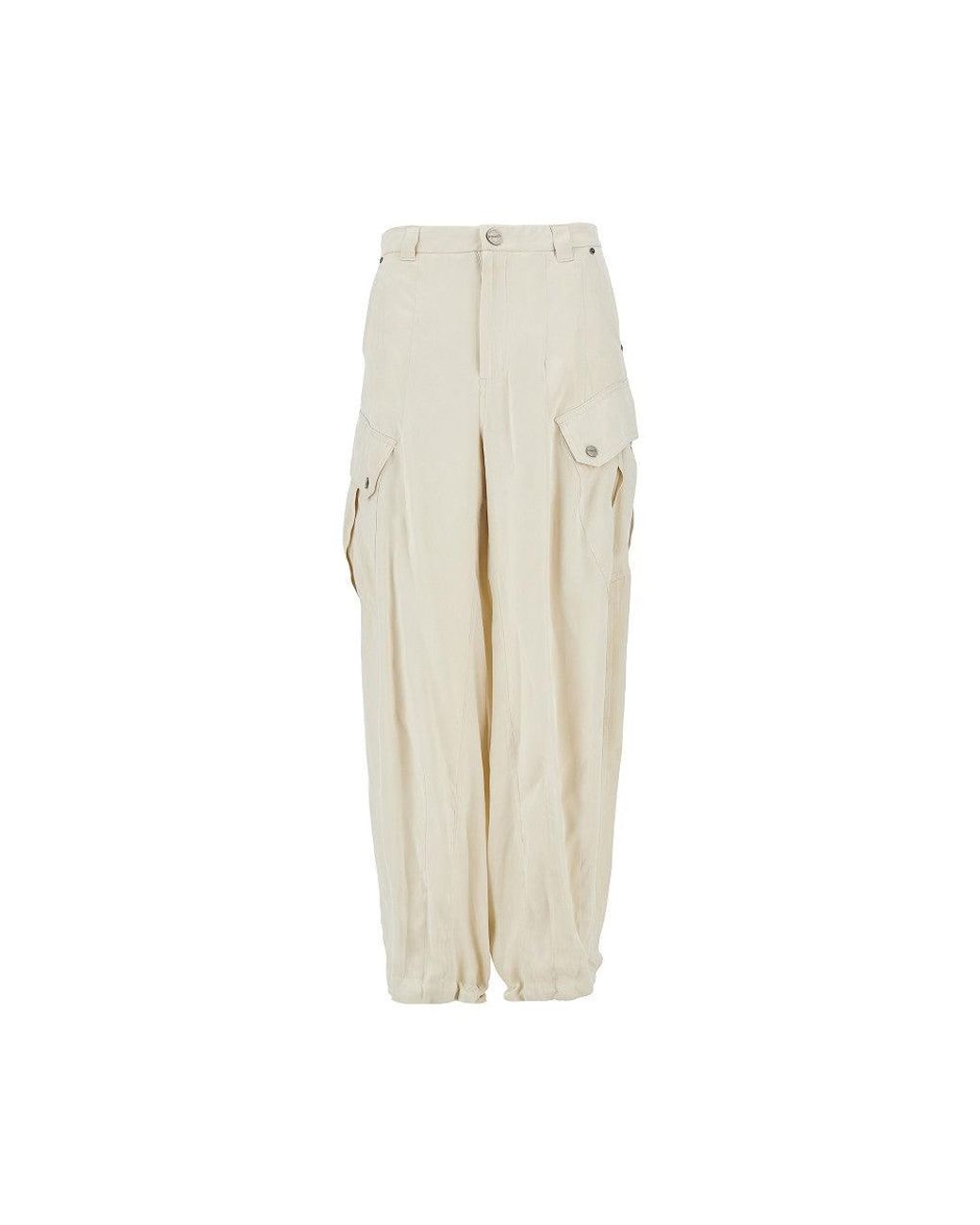 Pinko Natural Twill Cargo Pants