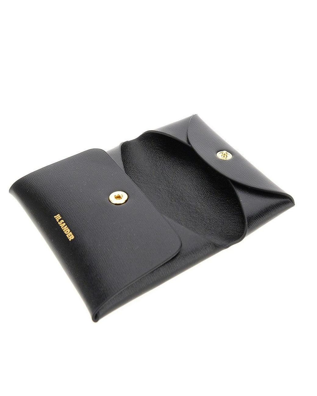 Jil Sander Black Folded Leather Coin Purse