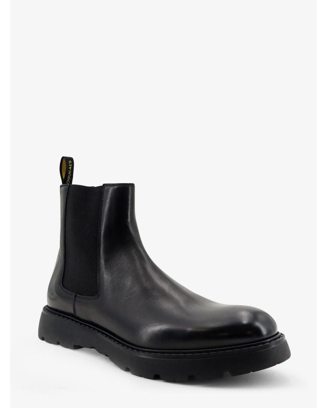 Doucal's Black Leather Boots for men