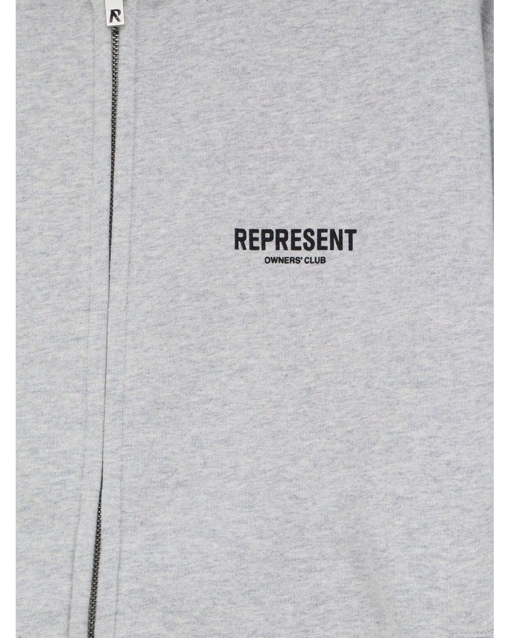 Represent Gray Cotton Sweatshirt for men