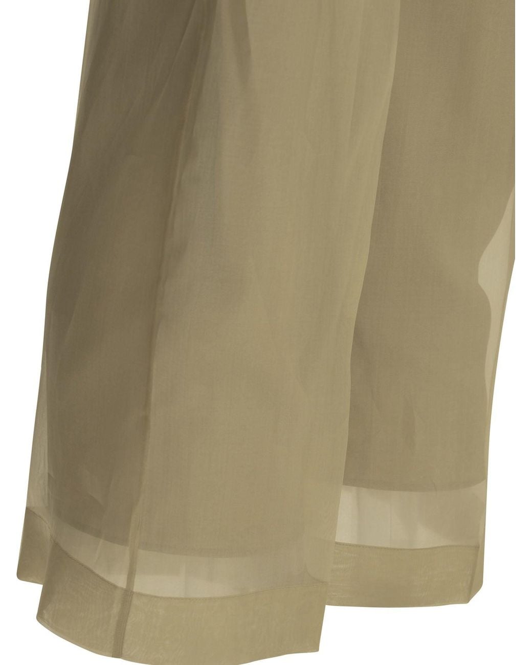 Max Mara Natural Tailored Silk Pants