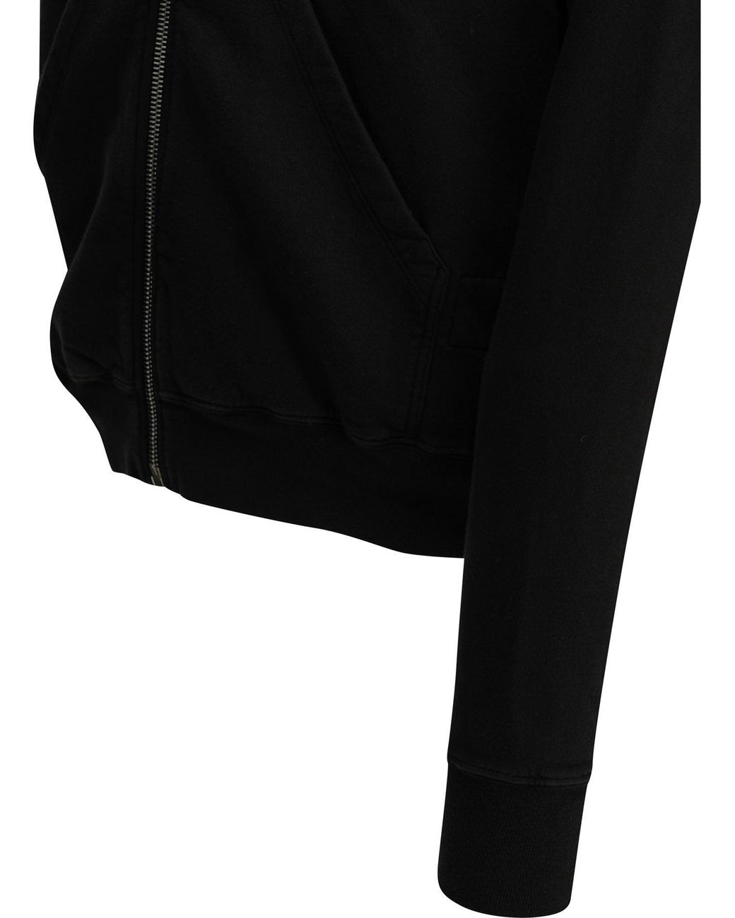 Rick Owens Black "Mountain" Zip-Up Sweatshirt for men