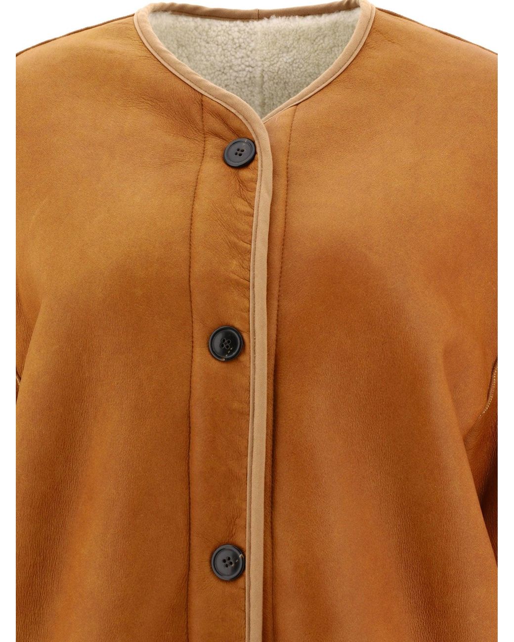 Giovi Natural Reversible Shearling Jacket Jackets