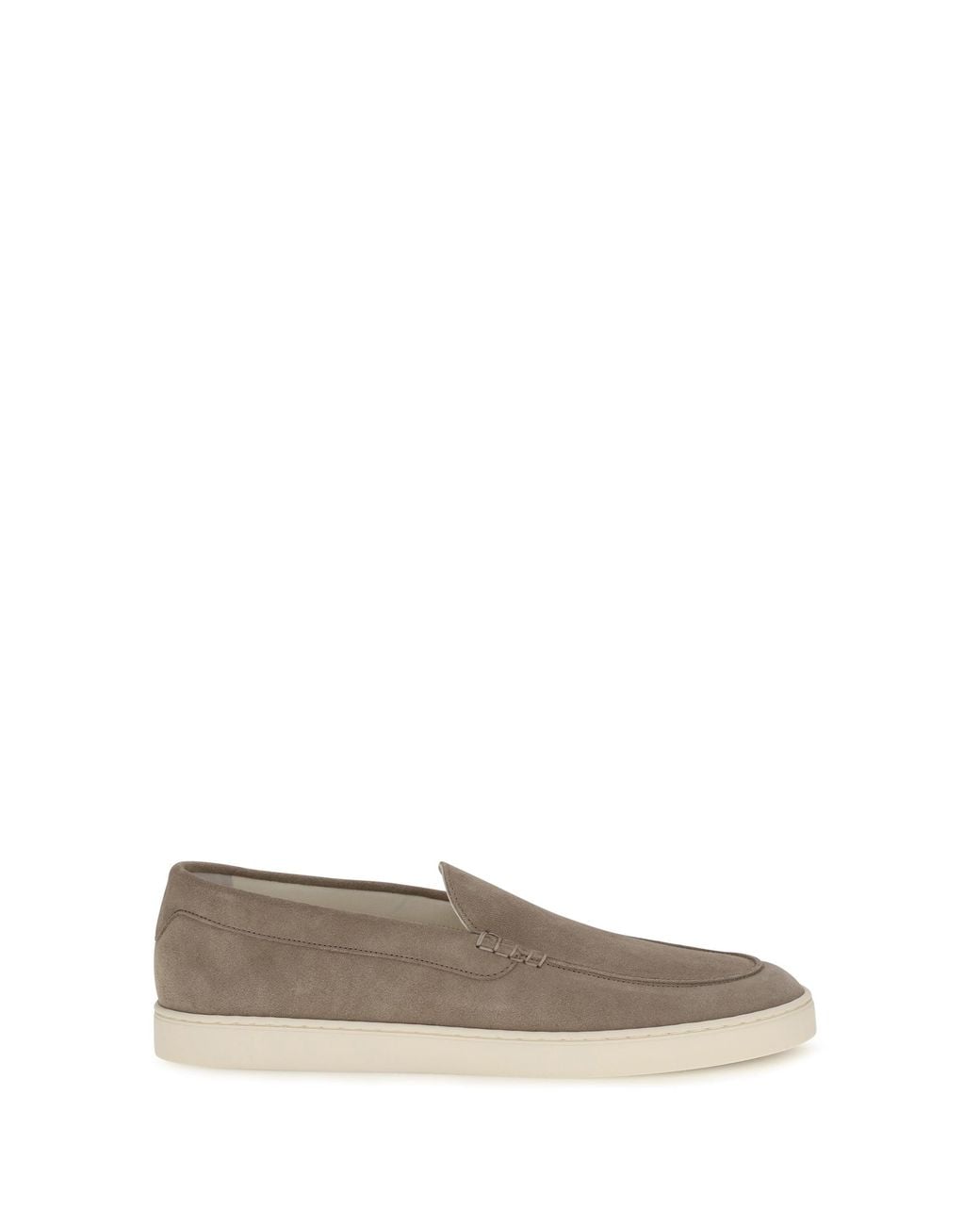 Brunello Cucinelli Gray Suede Loafers for men