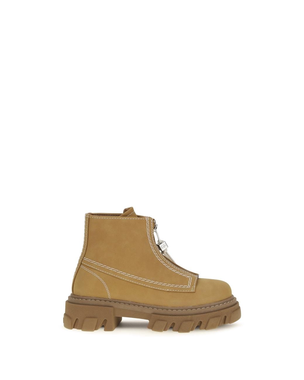 Ganni Natural Cleated Boots