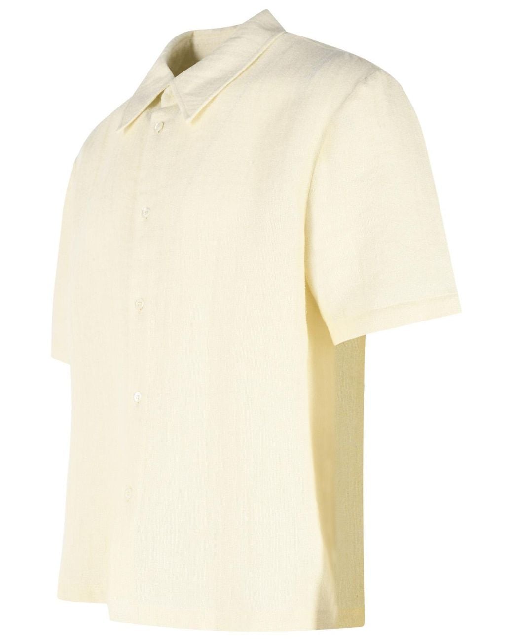 Séfr Natural 'Dayot' Ecru Cotton And Linen Shirt for men