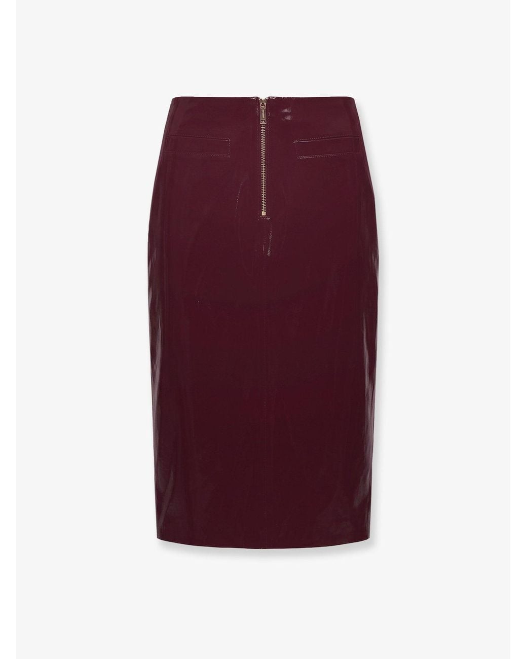 Self-Portrait Purple Vinyl Midi Skirt