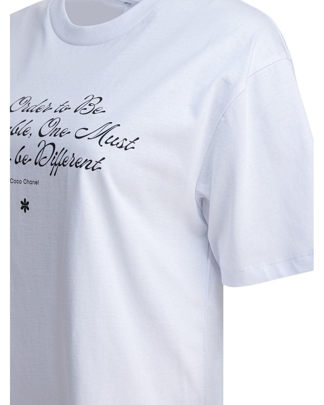 Semler Blue T-Shirt With Coco Chanel Citation T-Shirts