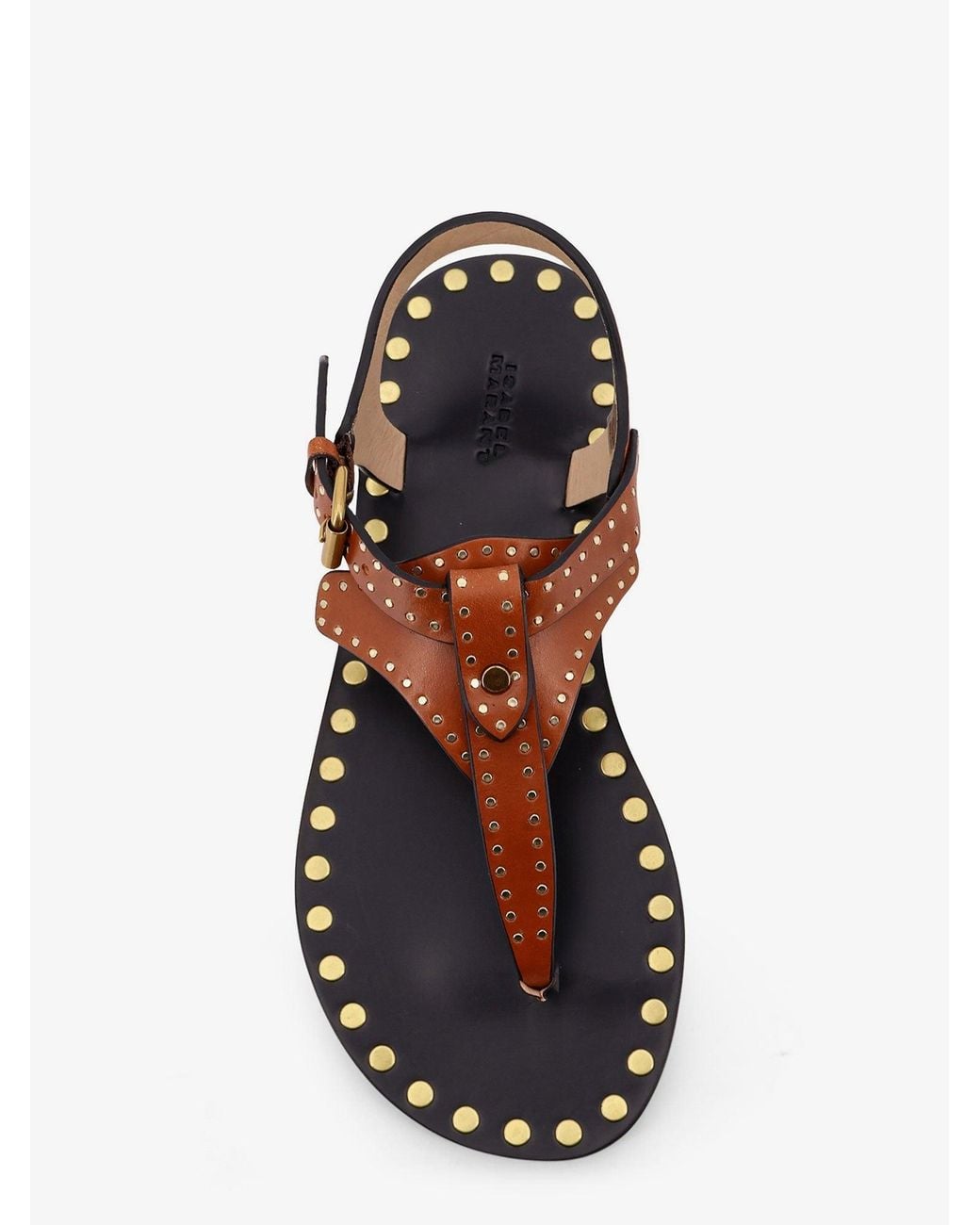 Isabel Marant Brown Joonya Flat Leather Sandals