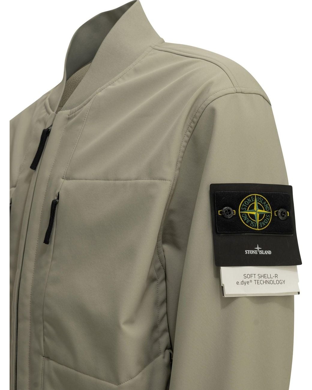 Stone Island Green "Soft Shell" Bomber Jacket for men