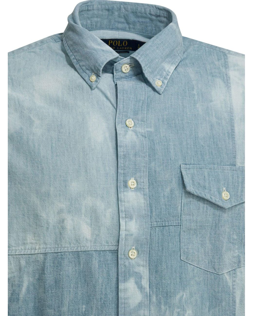 Polo Ralph Lauren Blue Cotton Shirt for men