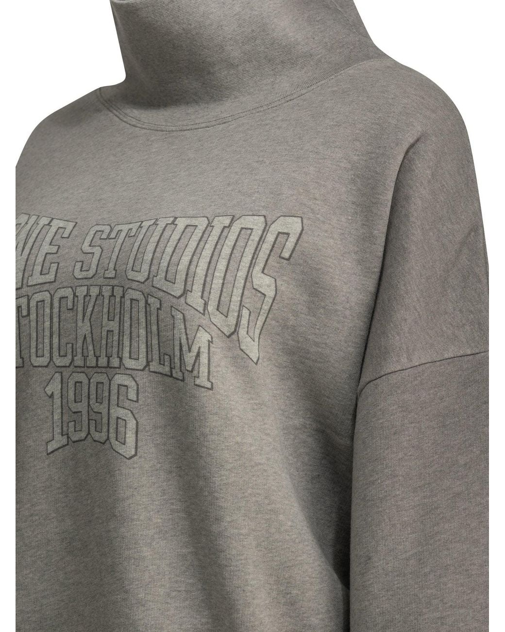 Acne Gray Organic Cotton Sweatshirt