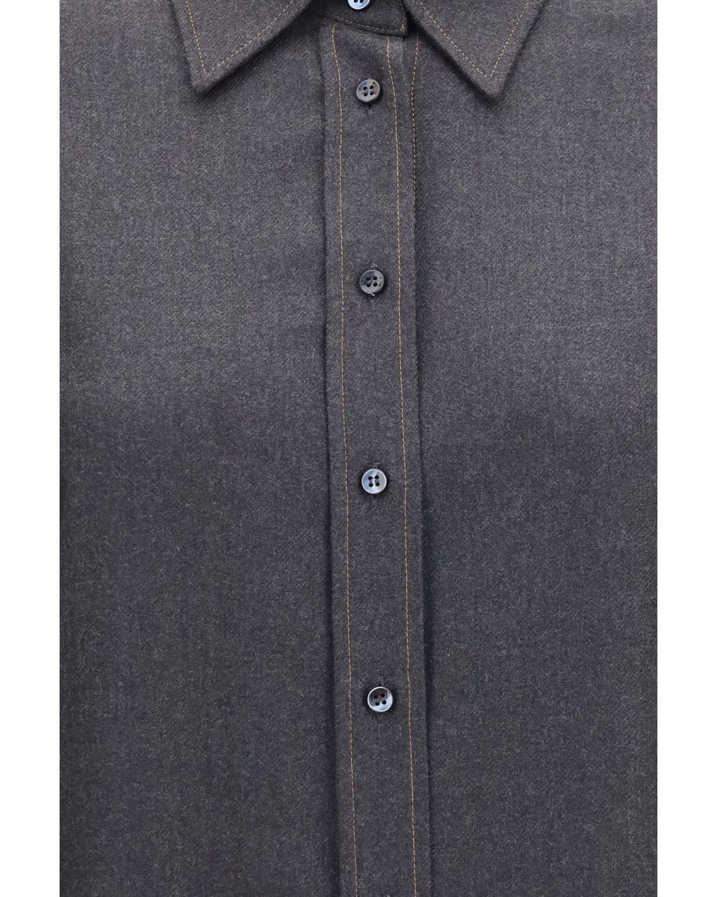 Brunello Cucinelli Blue Virgin Wool Shirt