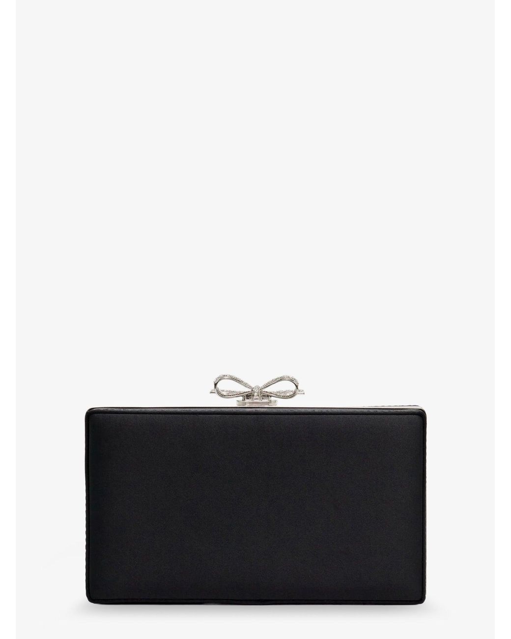 Self-Portrait Metallic Crystal Clutch Bag