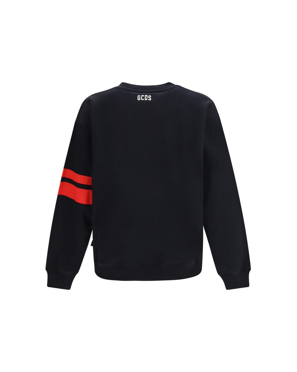Gcds Black Crewneck Sweatshirt With Band Logo for men